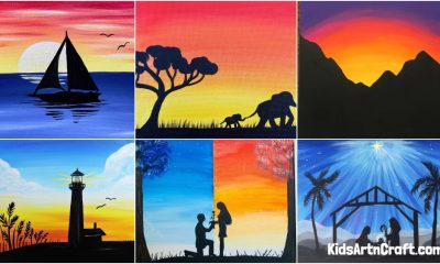 Easy Silhouette painting for beginners