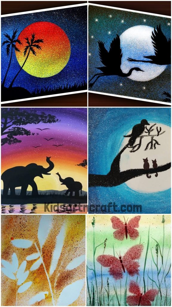 Easy Spray Painting Art Ideas With Toothbrush Kids Art & Craft