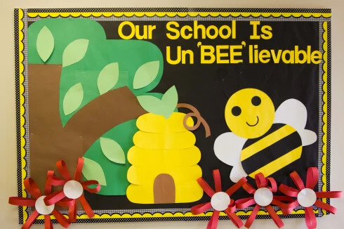 Easy Spring Bulletin Board Classroom Decoration Craft Idea For Students