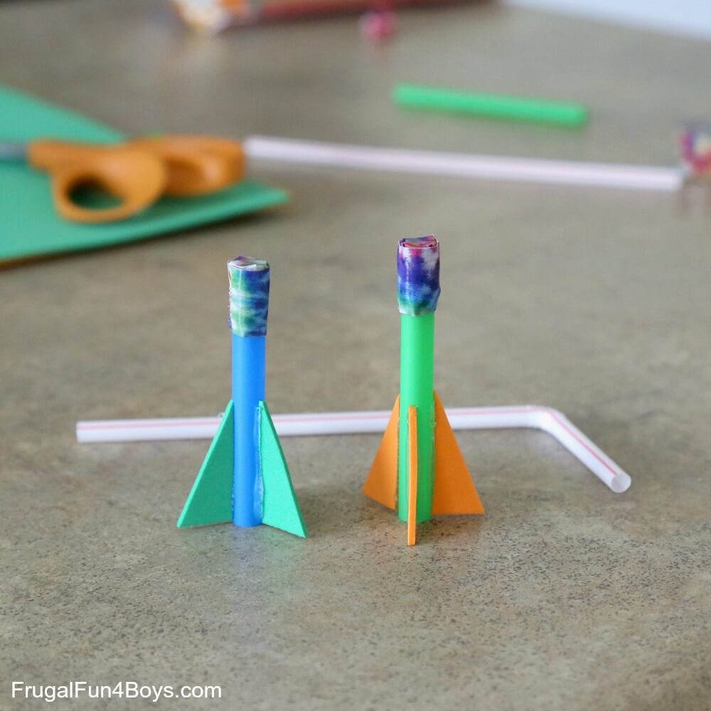 Easy Straw Rockets Design For Kids Play