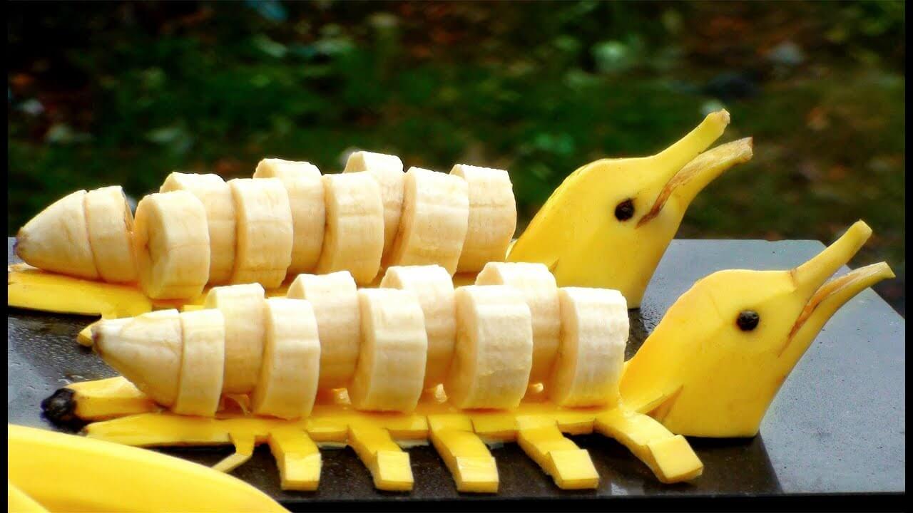 Easy To Make Banana Decoration Art Idea For Kid's Plate