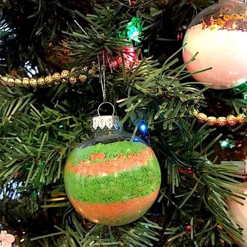Easy to Make Bath Bomb Ornament Gift Idea For Christmas