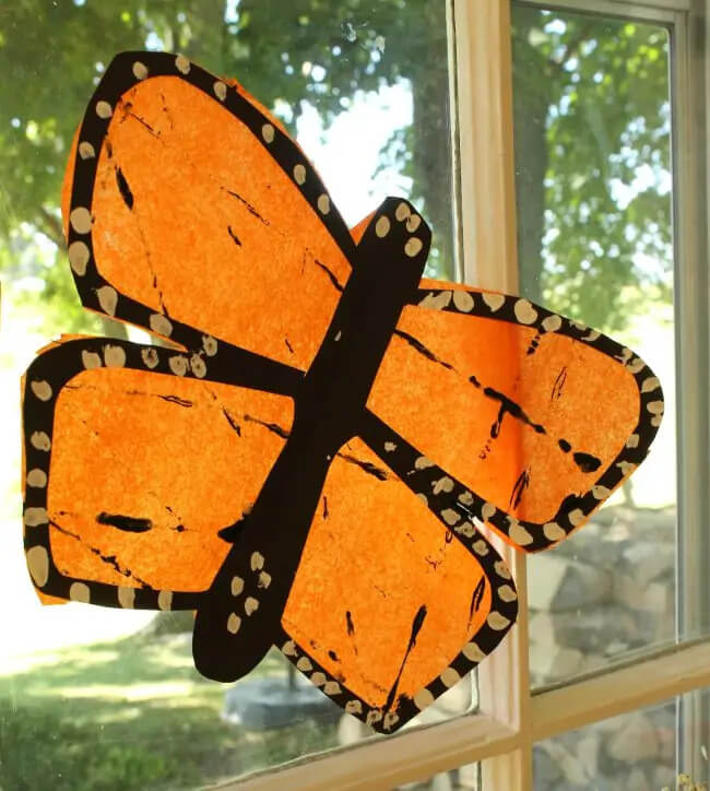 Easy To Make Butterfly Silhouette Suncatcher Craft For Kids