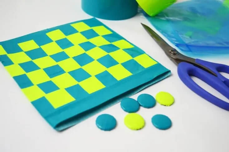 Easy to Make Checker Game Craft Activity Using Buttons & Duct TapeDIY Checkerboard Game Crafts