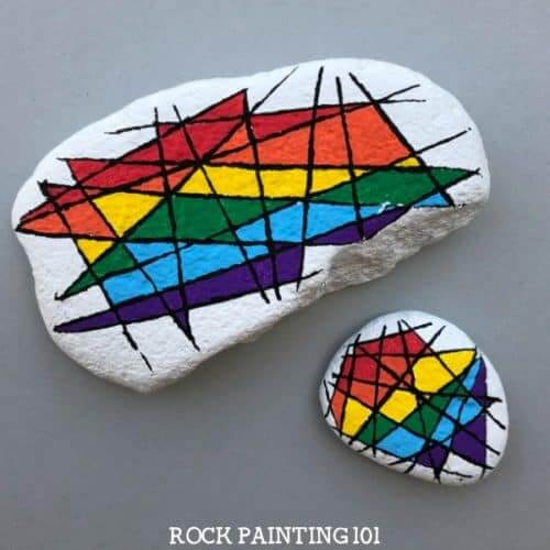 Easy To Make Colorful Straight Line On Rock