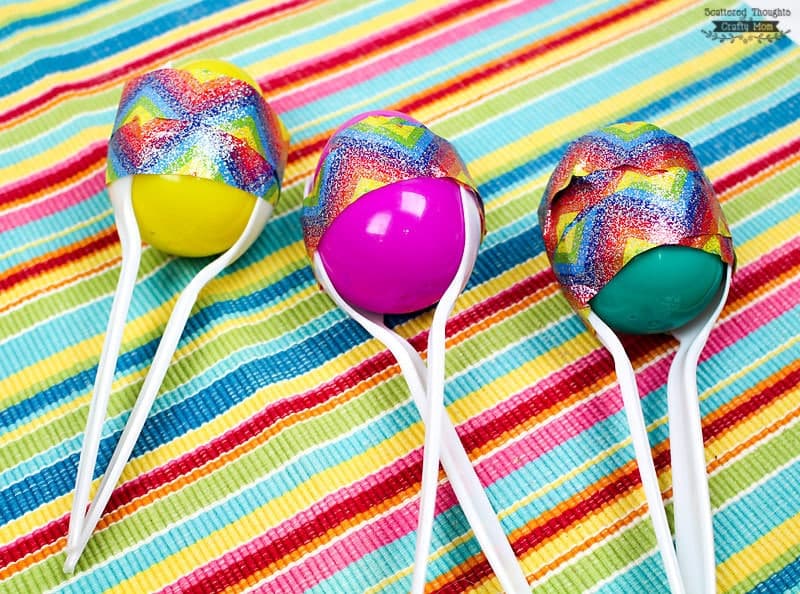 Easy To Make Easter Egg Maracas For Kids Projects focused on farm animals for 3 year old children