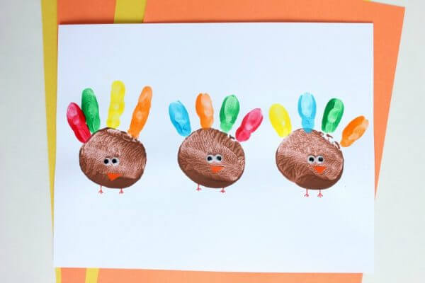 Easy to Make Potato Stamps Turkey Art & Craft Idea For ThanksgivingPotato Stamping Art Ideas for Kids