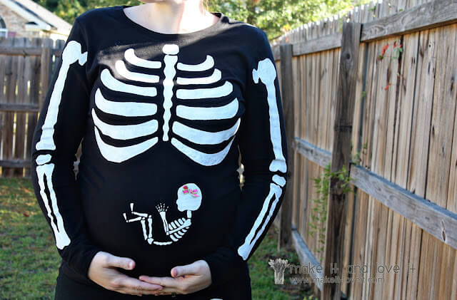 Easy to Make Pregnant Costume Craft Idea For Women Skeleton Costume Ideas For Halloween