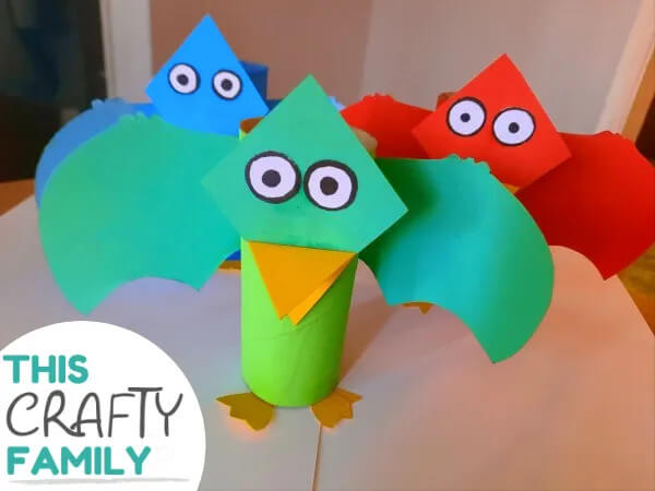 Easy to Make Pterodactyl Dinosaur Craft With Toilet Paper Roll Fun To Make Dinosaur Toilet Roll Paper Crafts
