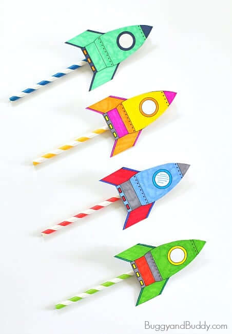 Easy To Make Rockets Using Paper Straw For Kids DIY Easy To Make Straw Rockets 