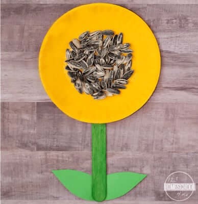 Easy To Make Simple Sunflower Craft Using Seeds