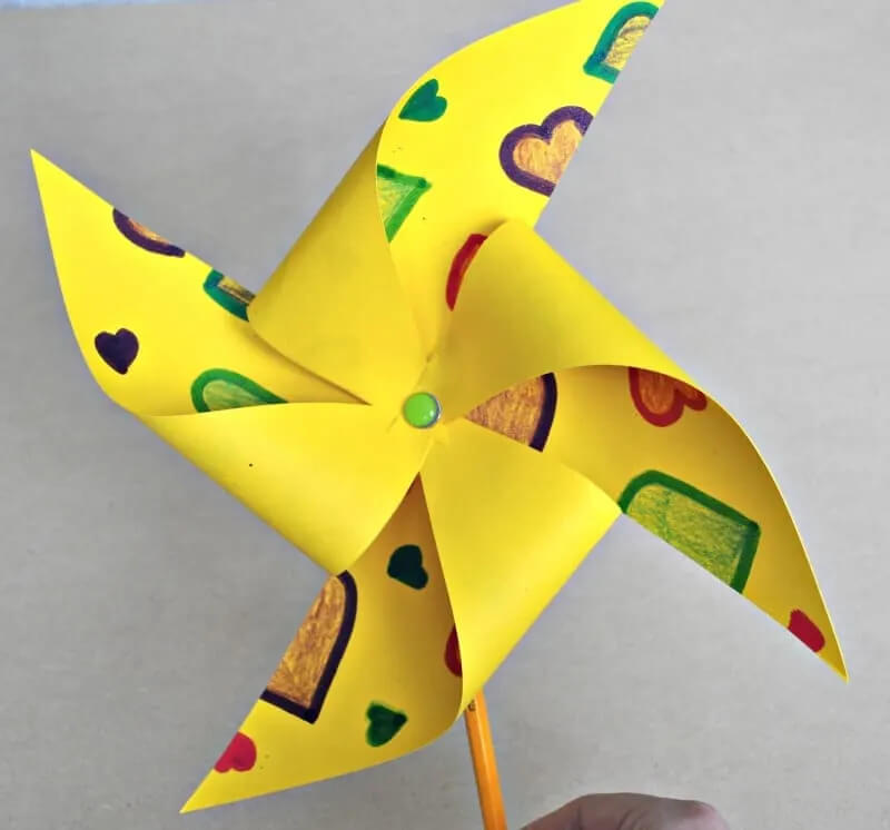 Easy To Make Windmill Craft Using Paper & Stick