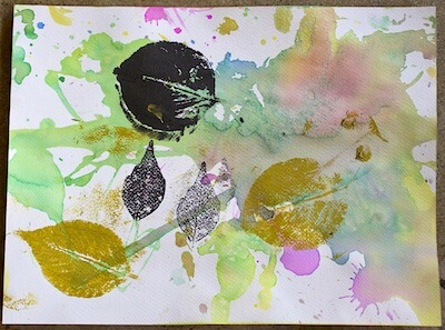 Easy Watercolor and Pressed Leaf Painting Art Idea For Kids Watercolor Leaf Painting Art Ideas 