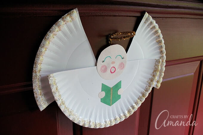 Fabulous Glittery Paper Plate Angel Craft Idea for KidsGlittery Angel Craft Ideas for Kids