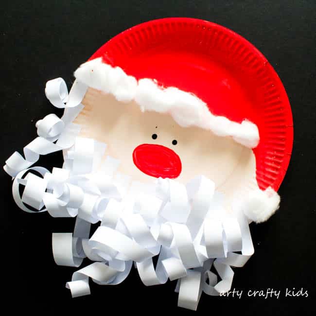 Fabulous Long Paper Beard & Paper Plate Santa Craft For Toddlers