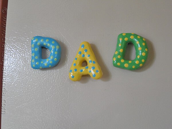 Fabulous Salt Dough Magnet Gift Idea for Father's Day