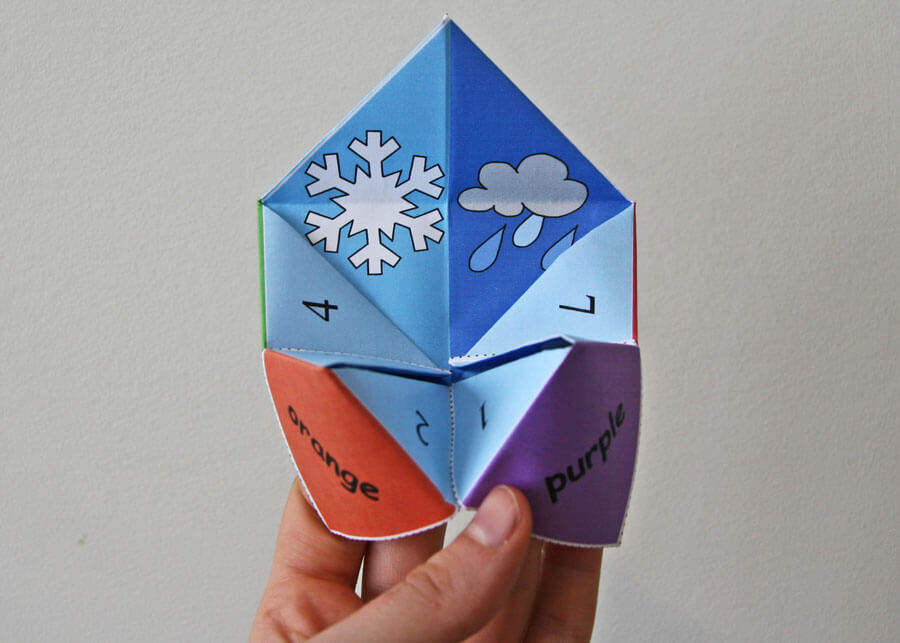 Fortune Teller Weather Prediction Origami Craft DIY Fortune Teller Origami Crafts