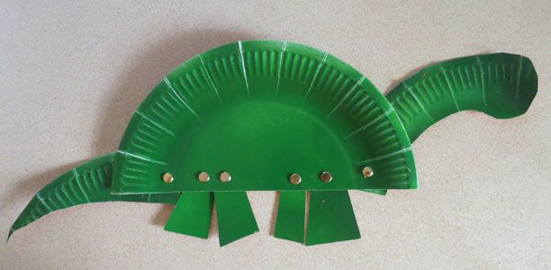 Fun & Creative Moving Dinosaur Craft Activity Using Paper PlatesPaper Plate Dinosaur Craft For Kids