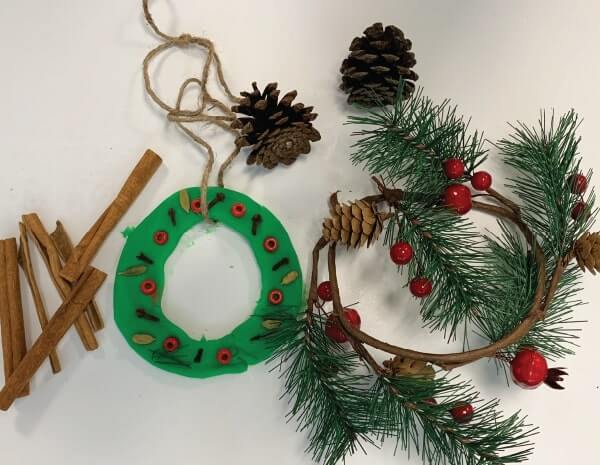 Fun & Easy Salt Dough Christmas Wreath Ornament Craft DIY