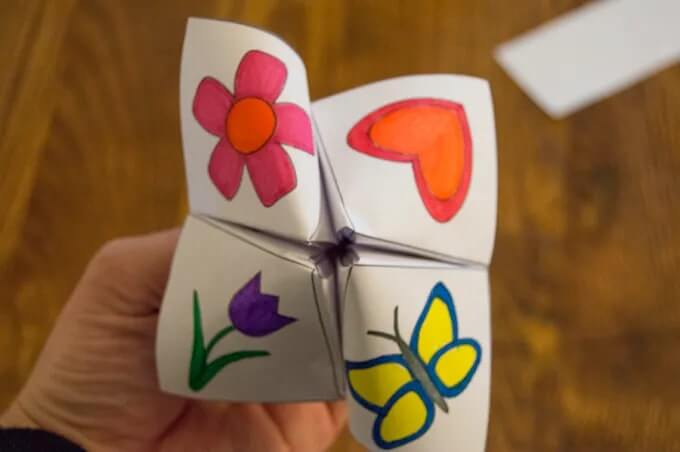 Fun & Easy Spring Theme Origami Paper Chatterbox Craft Ideas
