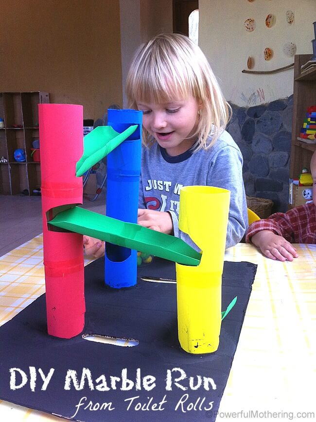 Fun & Simple Marble Run Craft Activity For Kids With Paper Towel Rolls