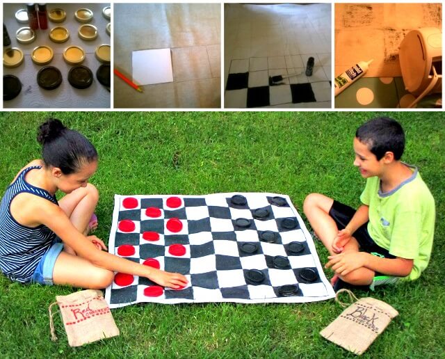 Fun Checkerboard Game Activity For FamiliesDIY Checkerboard Game Crafts