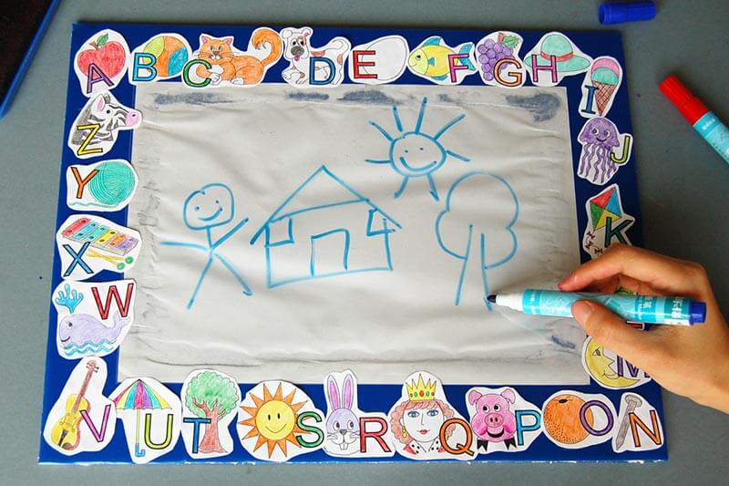 Fun-To-Make Alphabet Drawing Board Craft For Preschool Kids DIY Alphabet Drawing Board Ideas