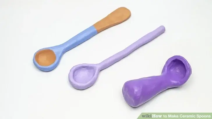 Fun-To-Make Colorful Spoons From Air Dry ClayDIY air dry salt spoon ideas