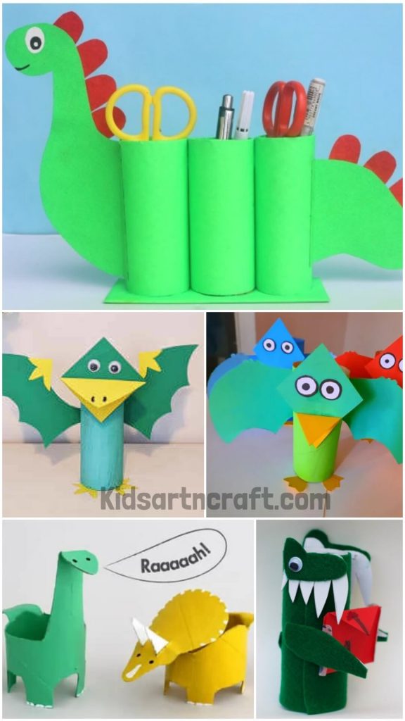 Fun To Make Dinosaur Toilet Roll Paper Crafts Kids Art & Craft