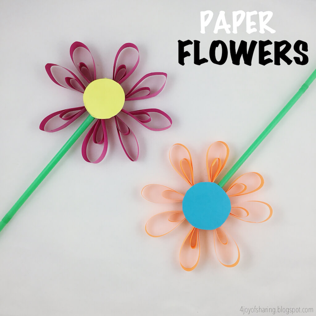 Fun-To-Make Flower With Paper And Straw Beautiful Flower Crafts Using Straw