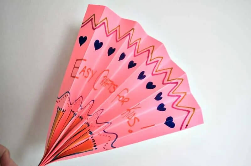 Fun To Make Folding Paper Fan Craft For School Kids Easy crafts for 2nd graders