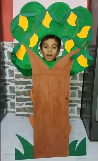 Fun-To-Make Mango Tree Costume For Fancy Dress Competition Mango Costume DIY Ideas for Kids