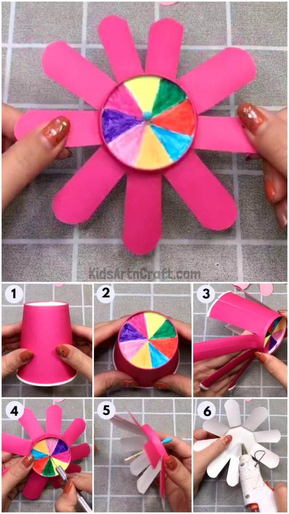 Fun To Make Paper Cup Spinning Toy Craft For Kids - Step by Step Tutorial