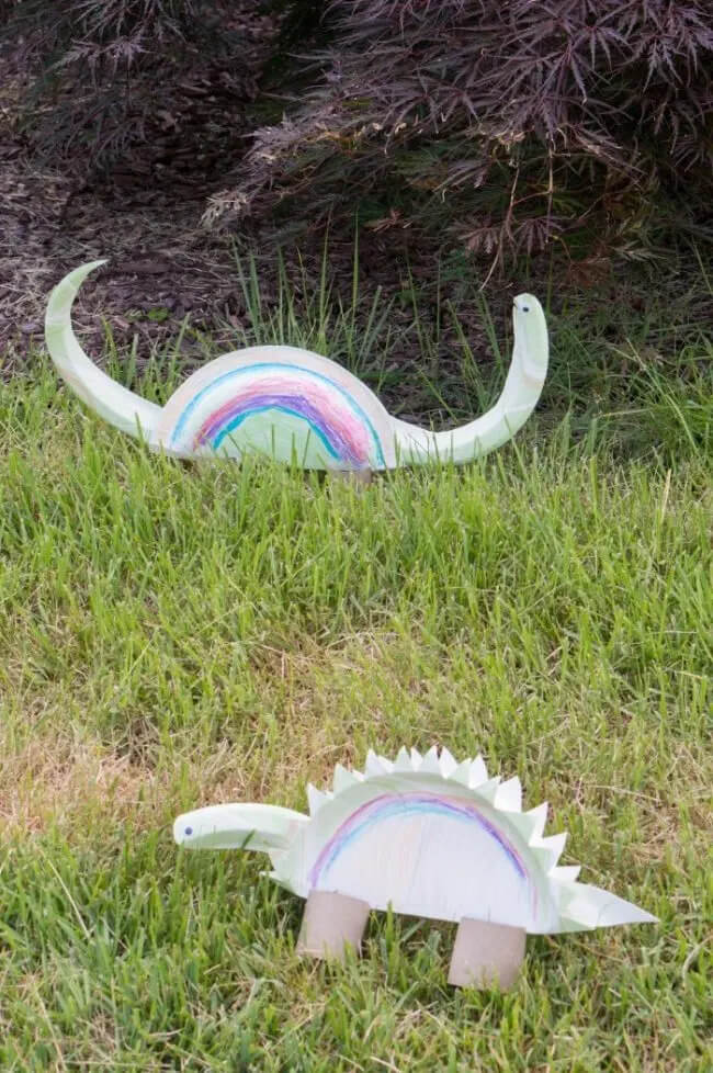 Fun to Make Paper Plate Dinosaur Craft Project For KindergartnersPaper Plate Dinosaur Craft For Kids