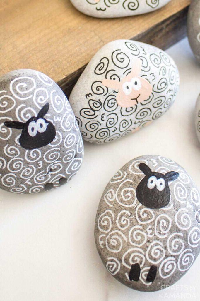 Aesthetic Sheep: Rock Painting Ideas For Adults Animal Rock Painting Ideas