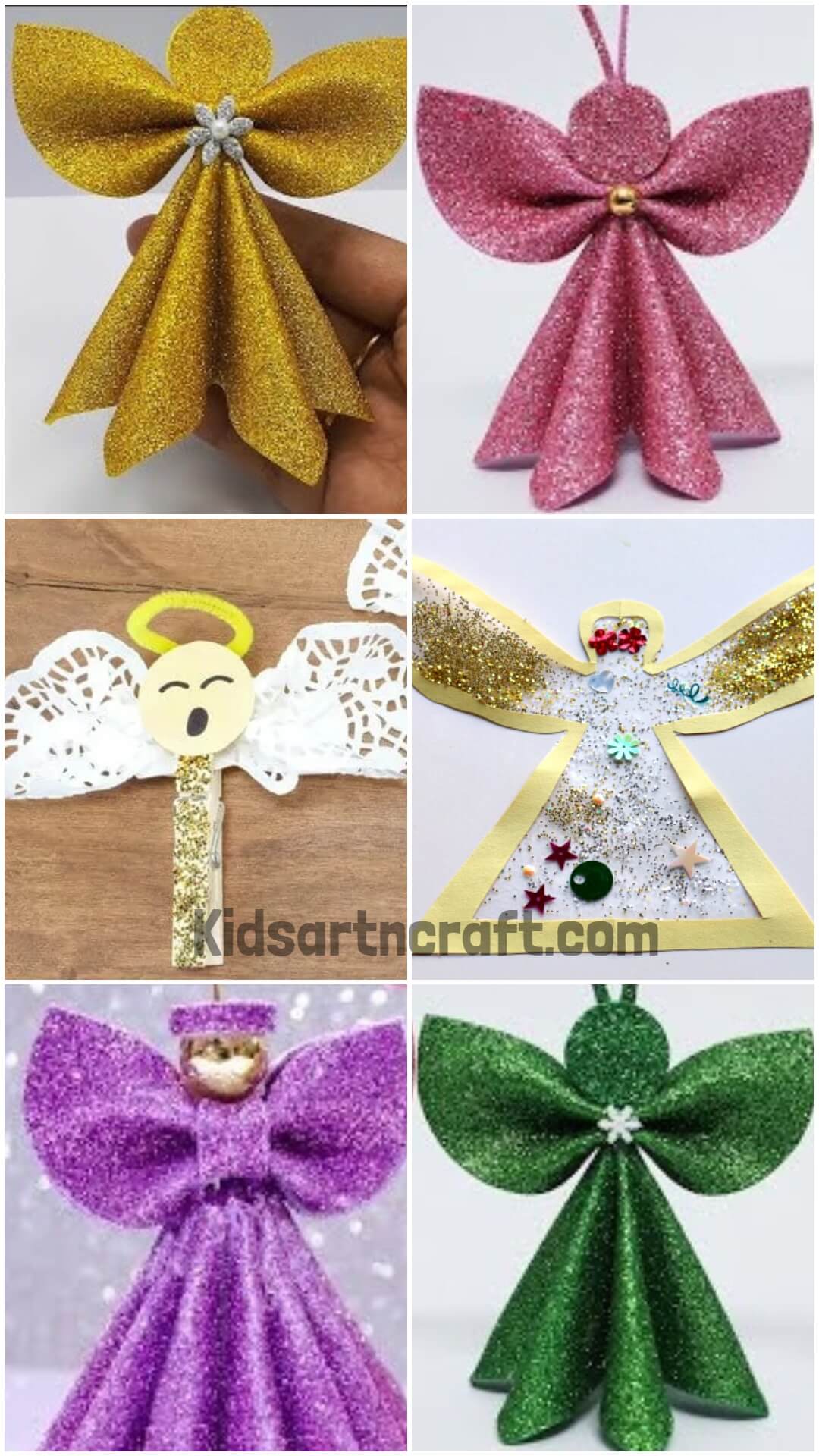 Glittery Angel Craft Ideas for Kids