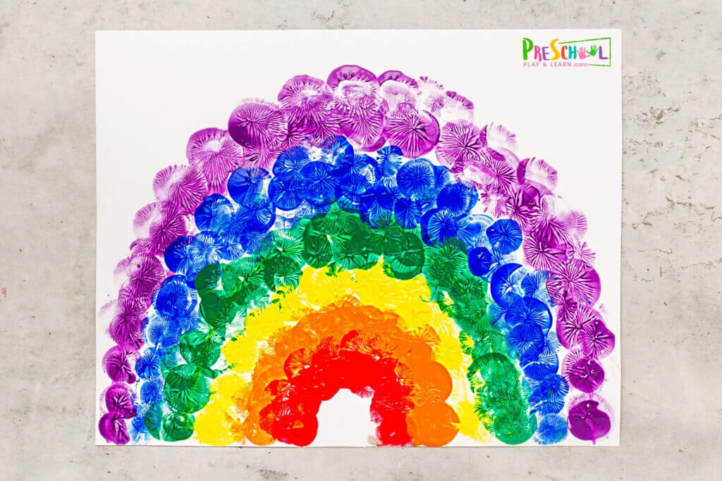 Gorgeous Balloon Stamping Rainbow Craft For Toddlers To Make