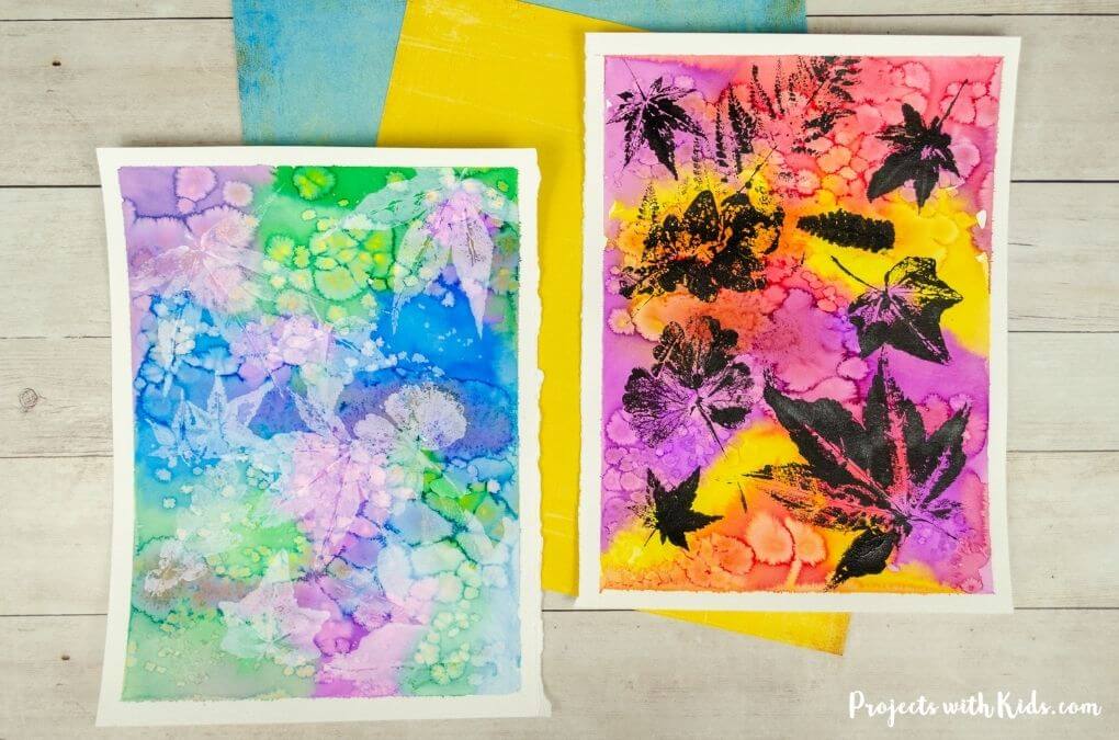 Gorgeous Mixed Leaf Art Using Acrylic Paint For Kids