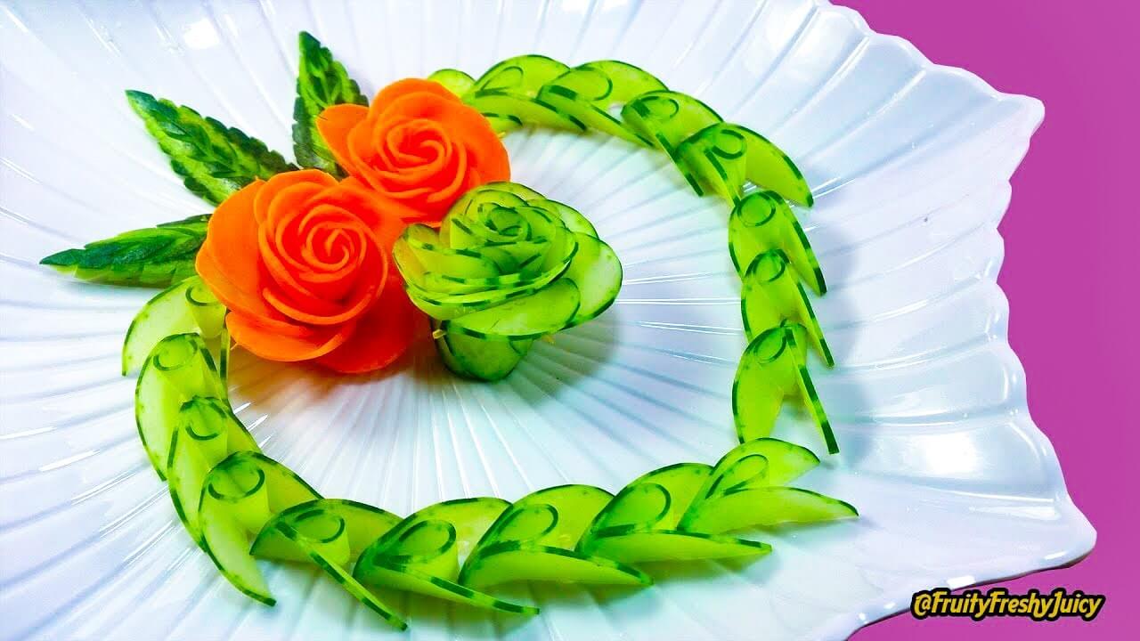 Gorgeous Salad Design Idea In Heart Shape For Dining Table DecorBest salad decoration ideas