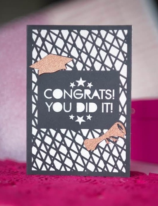 Graduation Card Made With Cardstock Using Cricut MachineCardstock Crafts To Sell