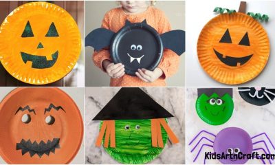 Halloween paper plate crafts for Toddlers