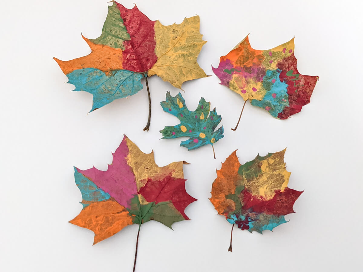 Hand Painted Fall Leaf For Kids Paint Project Craft