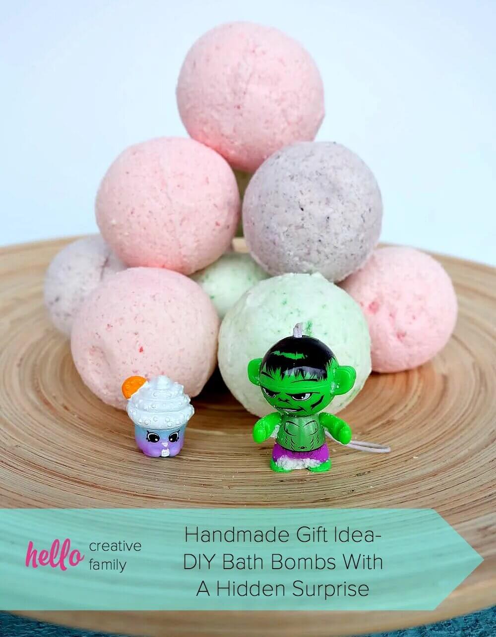 Handmade Bath Bomb Gift Idea With Hidden Surprises