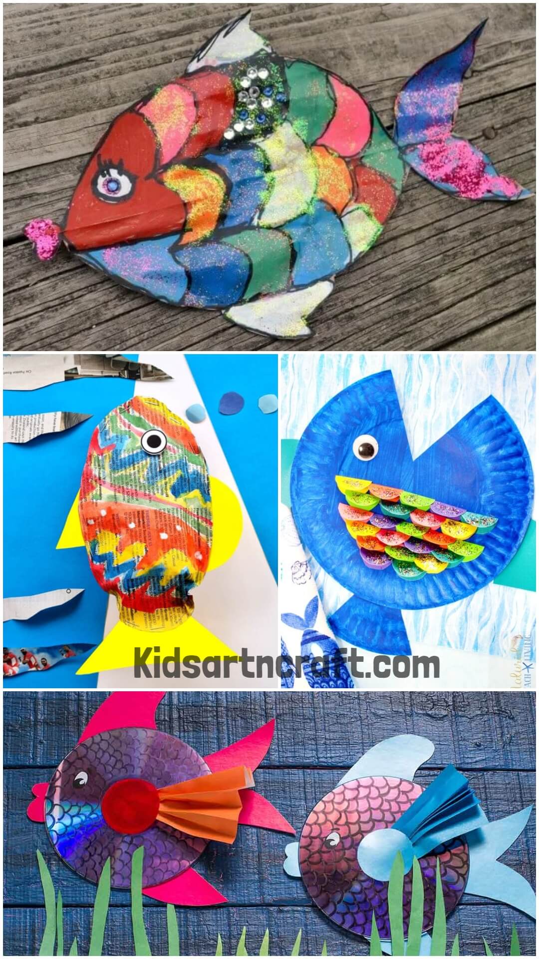  Handmade Glitter Paper Fish Craft Ideas