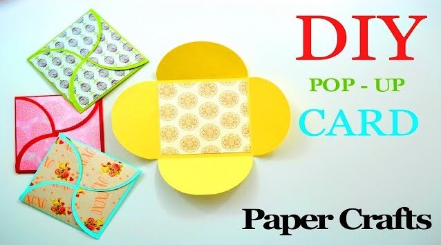 Handmade Greeting Paper Pop-up Card Idea For KidsDIY cardstock cards