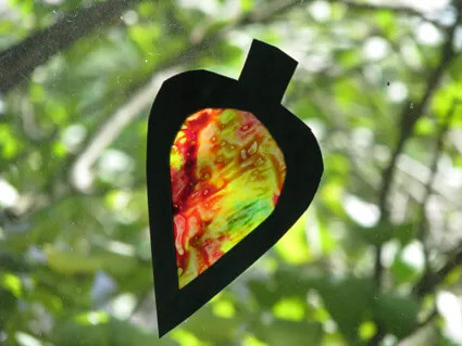 Handmade Stained Glass Leaf Craft Using Wax Paper Beautiful Stained Glass Wax Paper Crafts