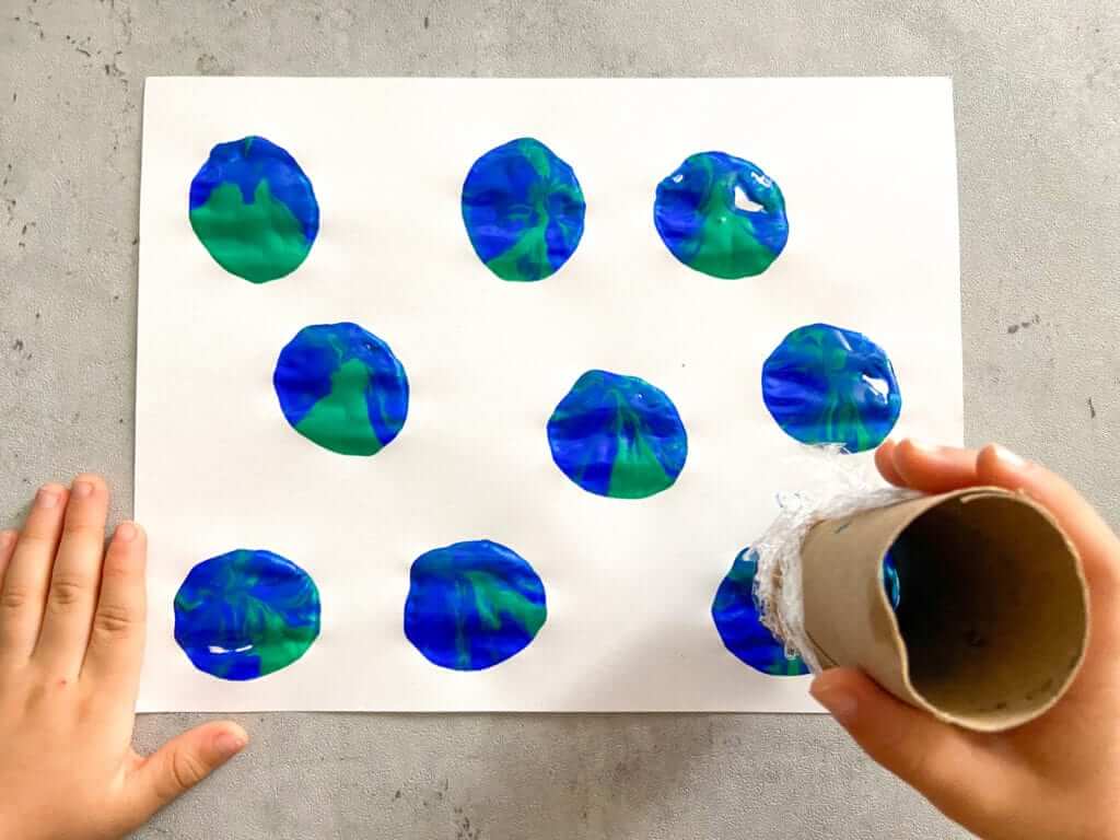 Handmade Upcycled Earth Day Painting For Kids