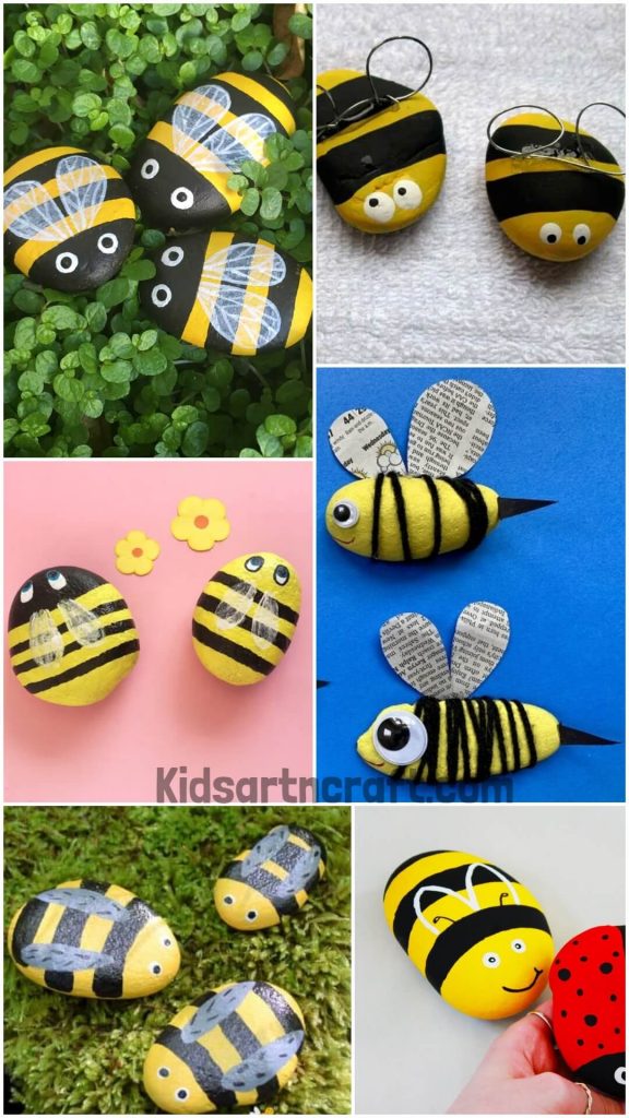 Honey Bee Painted Rock Ideas
