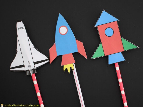 How To Make A Paper Rocket With A Straw Tutorial For Kids