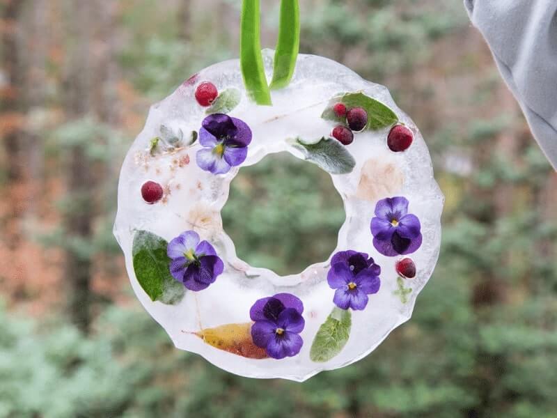 How to Make an Ice Wreath Tutorial For Kids